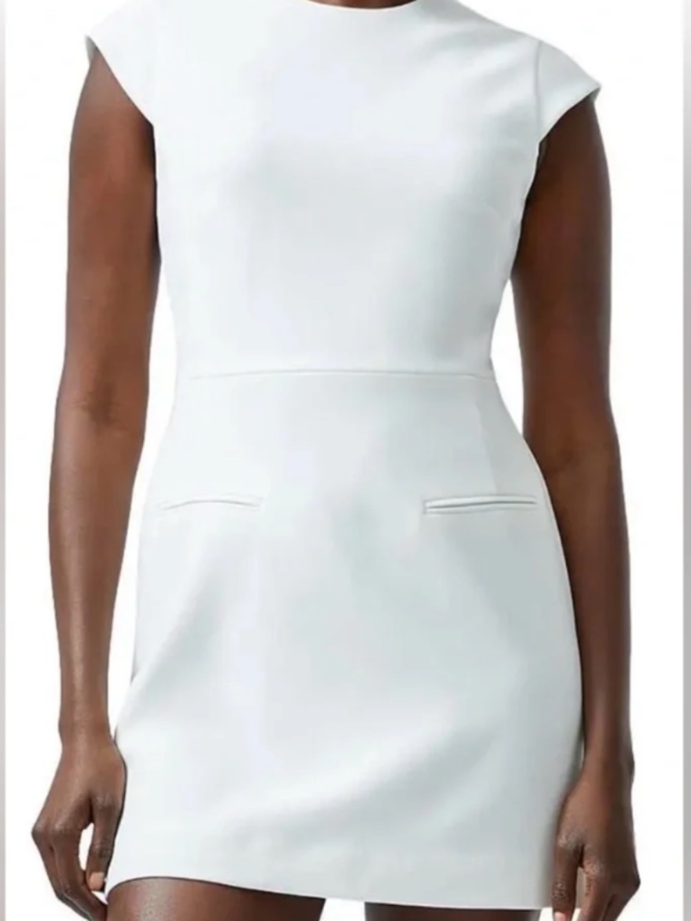 French Connection Whisper Mini Dress - Summer White - Size 4